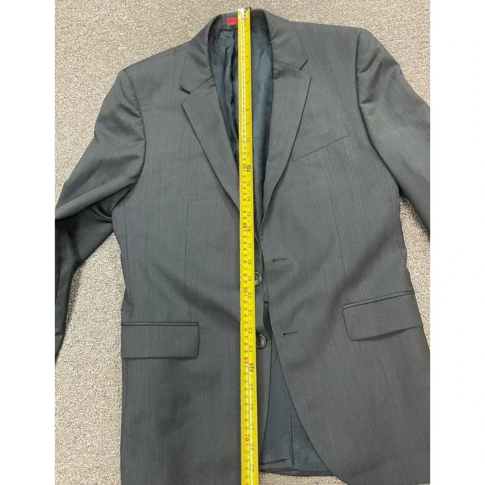 EUC! Hugo Boss Men's Two Button‎ Virgin Wool Blazer Jacket Navy Blue - Size 38R